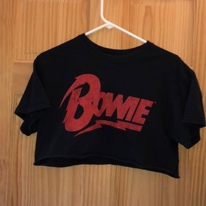 David Bowie cropped t-shirt